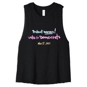 Protect Women! Kamala 2024. Election 2024 Women's Racerback Cropped Tank