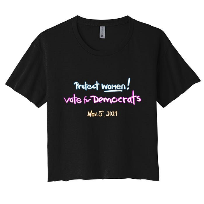 Protect Women! Kamala 2024. Election 2024 Women's Crop Top Tee