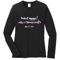 Protect Women! Kamala 2024. Election 2024 Ladies Long Sleeve Shirt