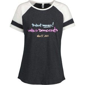 Protect Women! Kamala 2024. Election 2024 Enza Ladies Jersey Colorblock Tee