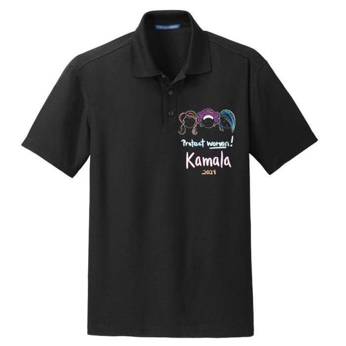 Protect Women Kamala 2024 Election Dry Zone Grid Polo