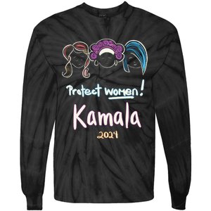 Protect Women Kamala 2024 Election Tie-Dye Long Sleeve Shirt