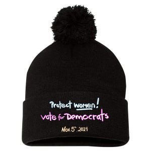 Protect Women! Kamala 2024 Election Pom Pom 12in Knit Beanie