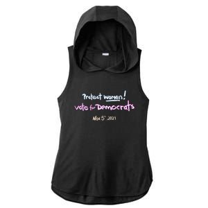 Protect Women! Kamala 2024 Vote Democrats Ladies PosiCharge Tri-Blend Wicking Draft Hoodie Tank