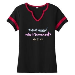 Protect Women! Kamala 2024 Vote Democrats Ladies Halftime Notch Neck Tee