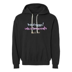 Protect Women! Kamala 2024 Vote Democrats Garment-Dyed Fleece Hoodie