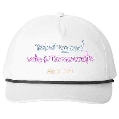 Protect Women! Kamala 2024 Vote Democrats Snapback Five-Panel Rope Hat