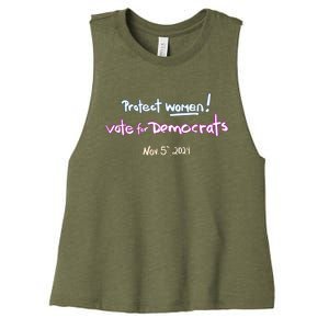 Protect Women! Kamala 2024 Vote Democrats Women's Racerback Cropped Tank