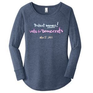 Protect Women! Kamala 2024 Vote Democrats Women's Perfect Tri Tunic Long Sleeve Shirt