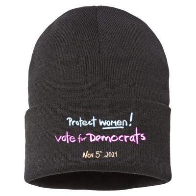 Protect Women! Kamala 2024 Election Sustainable Knit Beanie