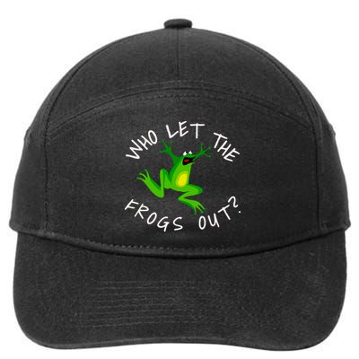 Passover Who Let The Frogs Out Funny Jewish Matzah 7-Panel Snapback Hat