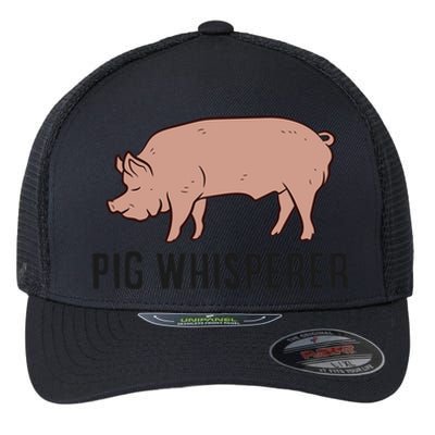 Pig Whisperer Love Pigs Pig Farmer Pig Whisperer Flexfit Unipanel Trucker Cap