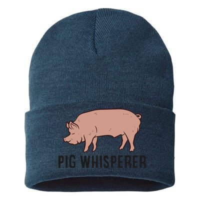 Pig Whisperer Love Pigs Pig Farmer Pig Whisperer Sustainable Knit Beanie