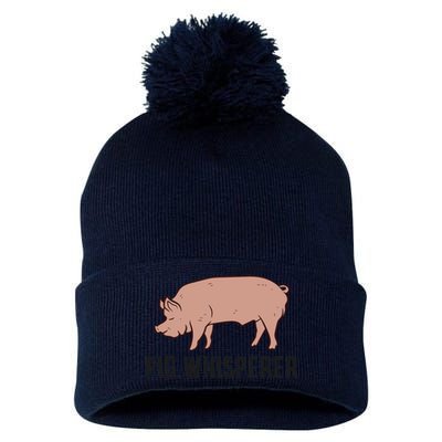 Pig Whisperer Love Pigs Pig Farmer Pig Whisperer Pom Pom 12in Knit Beanie