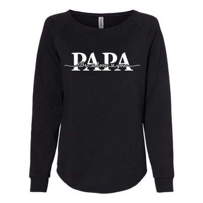 Papa We Love You Father's Day Womens California Wash Sweatshirt