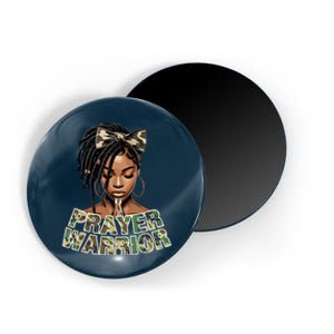 Prayer Warrior Locs Christian Black Woman Sayings Camo Magnet