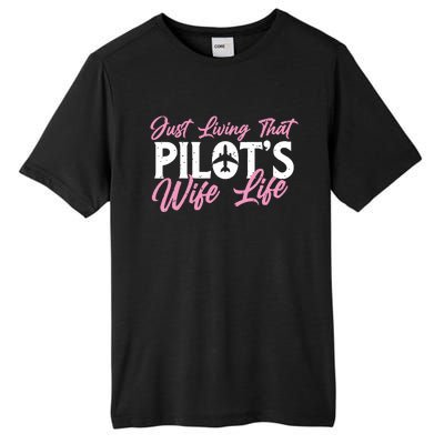 Pilots Wife Life Plane Airline Pilot Aviation Enthusiast Tall Fusion ChromaSoft Performance T-Shirt