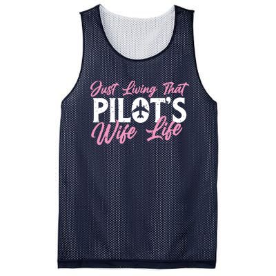 Pilots Wife Life Plane Airline Pilot Aviation Enthusiast Mesh Reversible Basketball Jersey Tank