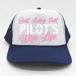 Pilots Wife Life Plane Airline Pilot Aviation Enthusiast Trucker Hat