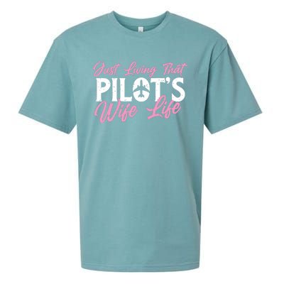 Pilots Wife Life Plane Airline Pilot Aviation Enthusiast Sueded Cloud Jersey T-Shirt