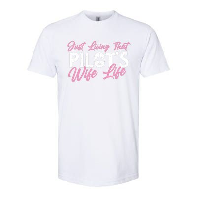 Pilots Wife Life Plane Airline Pilot Aviation Enthusiast Softstyle® CVC T-Shirt