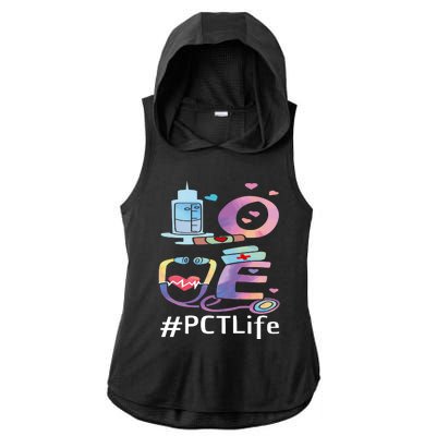 Pct Week Love Patient Care Technician Nursing Gift Ladies PosiCharge Tri-Blend Wicking Draft Hoodie Tank