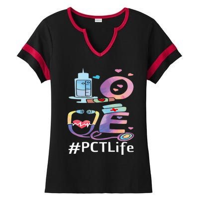 Pct Week Love Patient Care Technician Nursing Gift Ladies Halftime Notch Neck Tee