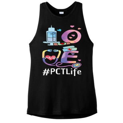 Pct Week Love Patient Care Technician Nursing Gift Ladies PosiCharge Tri-Blend Wicking Tank