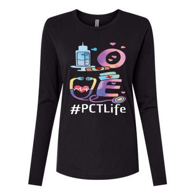 Pct Week Love Patient Care Technician Nursing Gift Womens Cotton Relaxed Long Sleeve T-Shirt