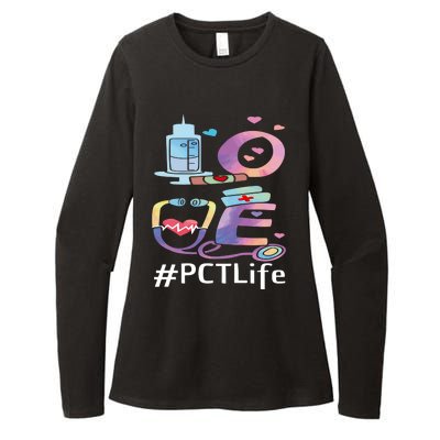 Pct Week Love Patient Care Technician Nursing Gift Womens CVC Long Sleeve Shirt