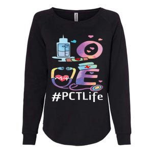 Pct Week Love Patient Care Technician Nursing Gift Womens California Wash Sweatshirt