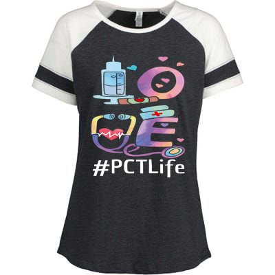 Pct Week Love Patient Care Technician Nursing Gift Enza Ladies Jersey Colorblock Tee