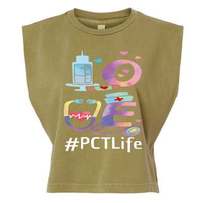 Pct Week Love Patient Care Technician Nursing Gift Garment-Dyed Women's Muscle Tee