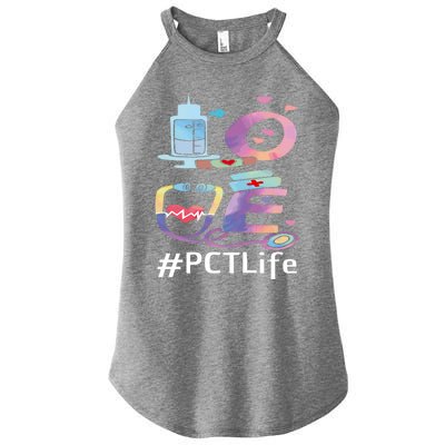 Pct Week Love Patient Care Technician Nursing Gift Women's Perfect Tri Rocker Tank