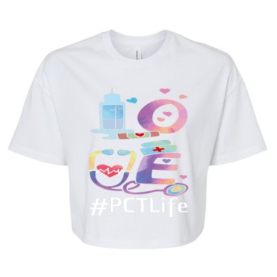 Pct Week Love Patient Care Technician Nursing Gift Bella+Canvas Jersey Crop Tee