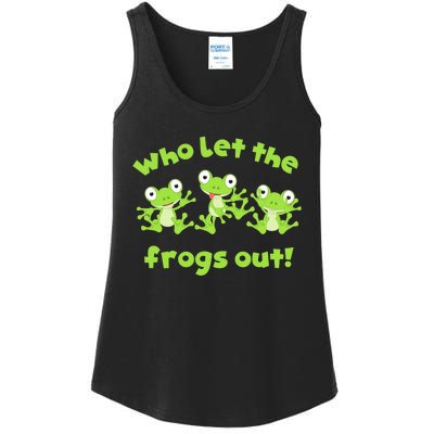 Passover Who Let The Frogs Out Funny Jewish Matzah Ladies Essential Tank