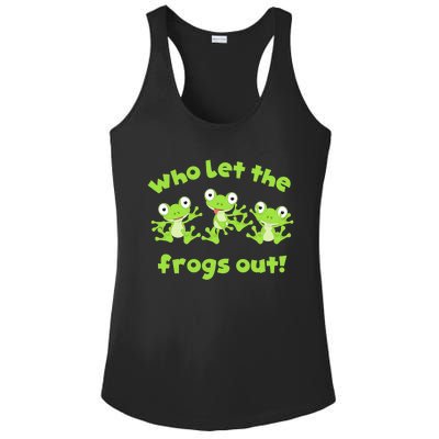 Passover Who Let The Frogs Out Funny Jewish Matzah Ladies PosiCharge Competitor Racerback Tank