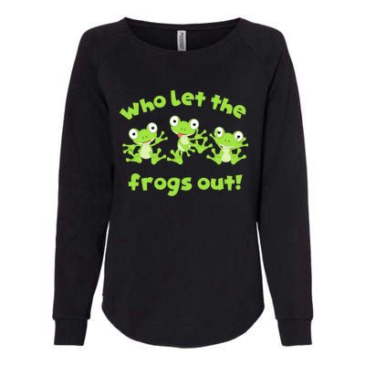 Passover Who Let The Frogs Out Funny Jewish Matzah Womens California Wash Sweatshirt