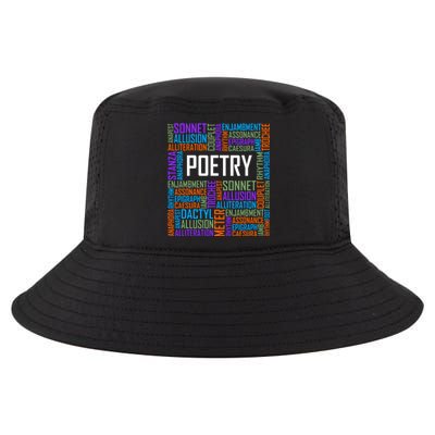 Poetry Words Lover Gift Poet Writing Poem Writer Gift Cool Comfort Performance Bucket Hat