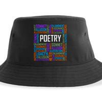 Poetry Words Lover Gift Poet Writing Poem Writer Gift Sustainable Bucket Hat