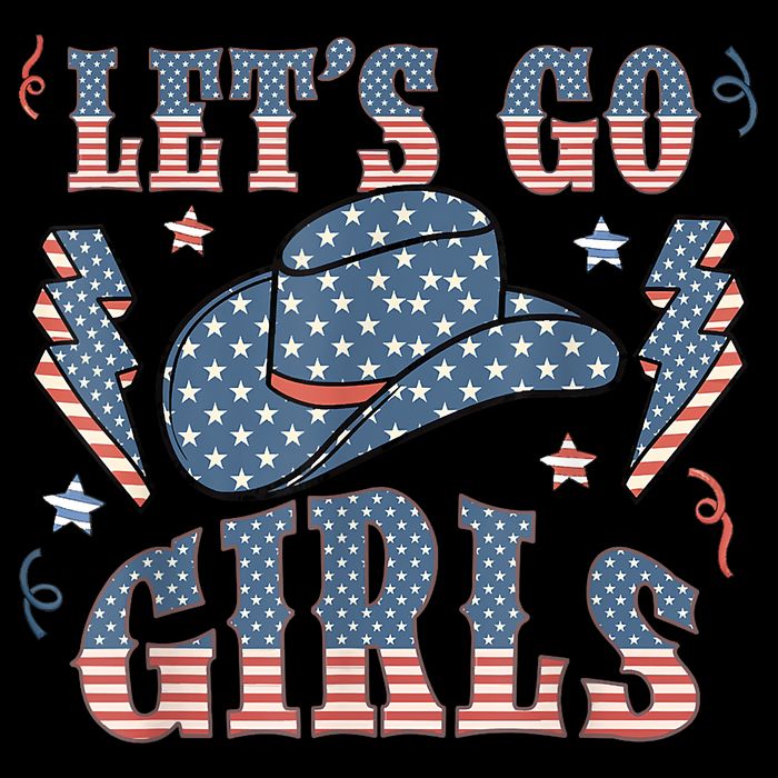 Patriotic Western Lets Go Girl 4th Of July American Flag Stripe Pom Pom Beanie