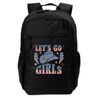 Patriotic Western Lets Go Girl 4th Of July American Flag Backpack