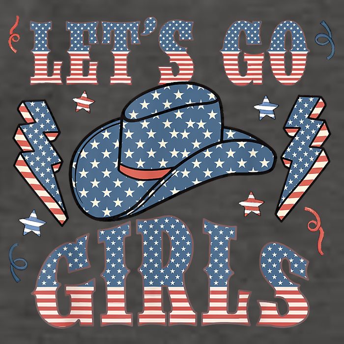 Patriotic Western Lets Go Girl 4th Of July American Flag Vector Backpack
