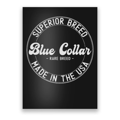 Patriotic Worker Lineman Plumber Usa Blue Collar Worker Poster