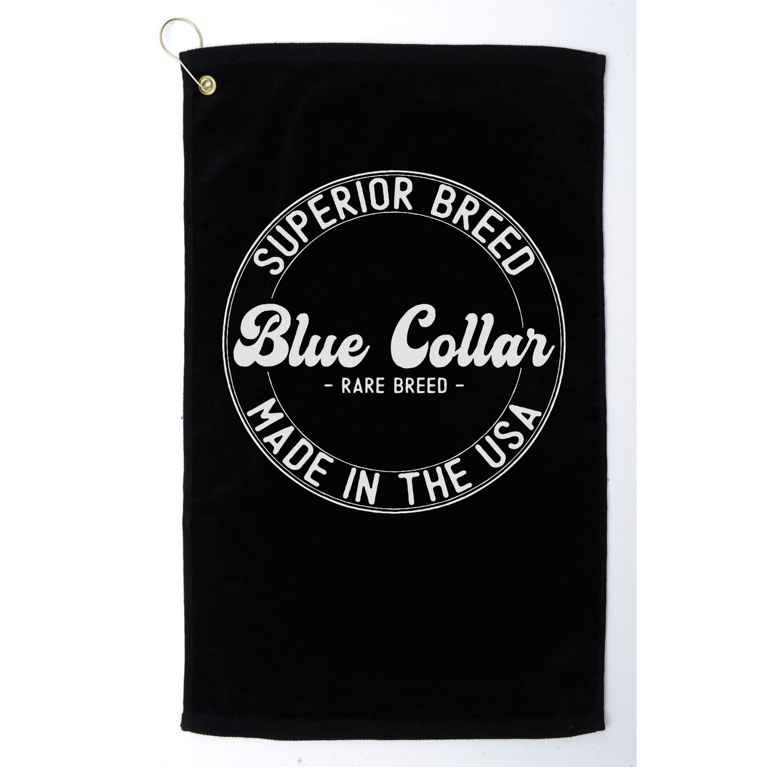 Patriotic Worker Lineman Plumber Usa Blue Collar Worker Golf Towel