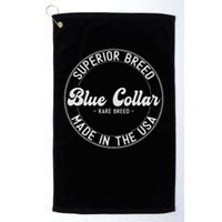 Patriotic Worker Lineman Plumber Usa Blue Collar Worker Golf Towel
