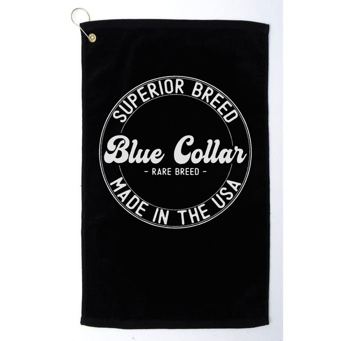 Patriotic Worker Lineman Plumber Usa Blue Collar Worker Golf Towel
