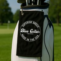 Patriotic Worker Lineman Plumber Usa Blue Collar Worker Golf Towel