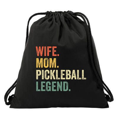 Pickleball Wife Mom Legend Mothers Day Drawstring Bag