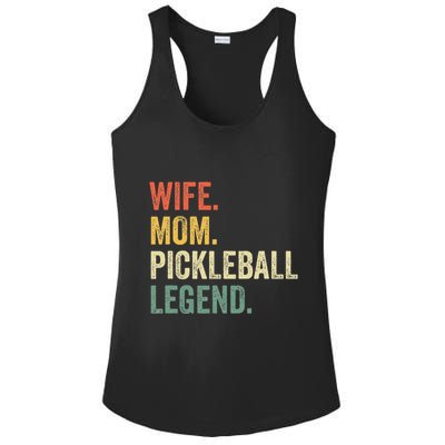 Pickleball Wife Mom Legend Mothers Day Ladies PosiCharge Competitor Racerback Tank